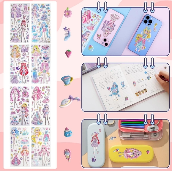 Princess Sticker Set - Multicolor 8 sheet - Picture 3 of 3